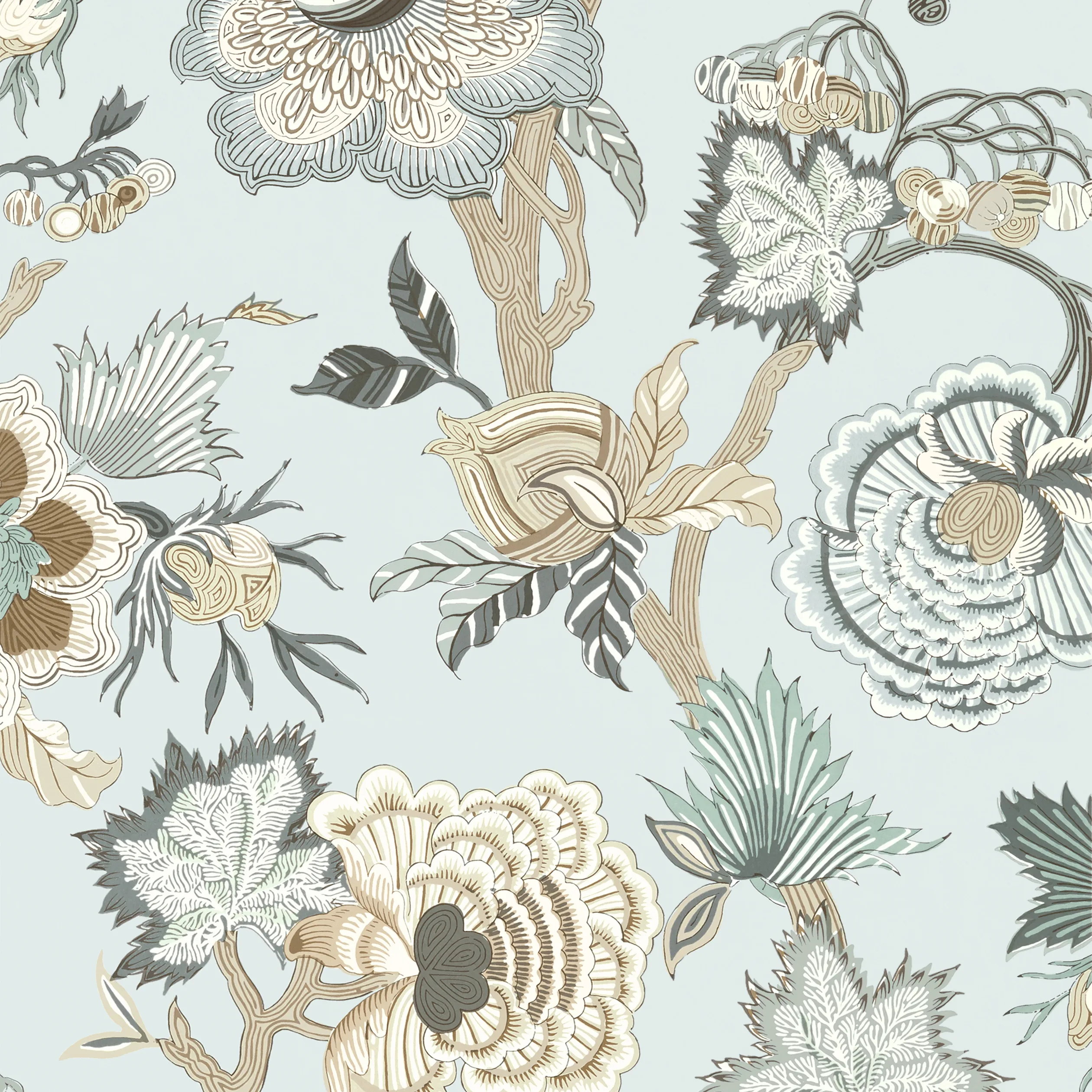 T36420 | Indienne Jacobean – Robin’s Egg