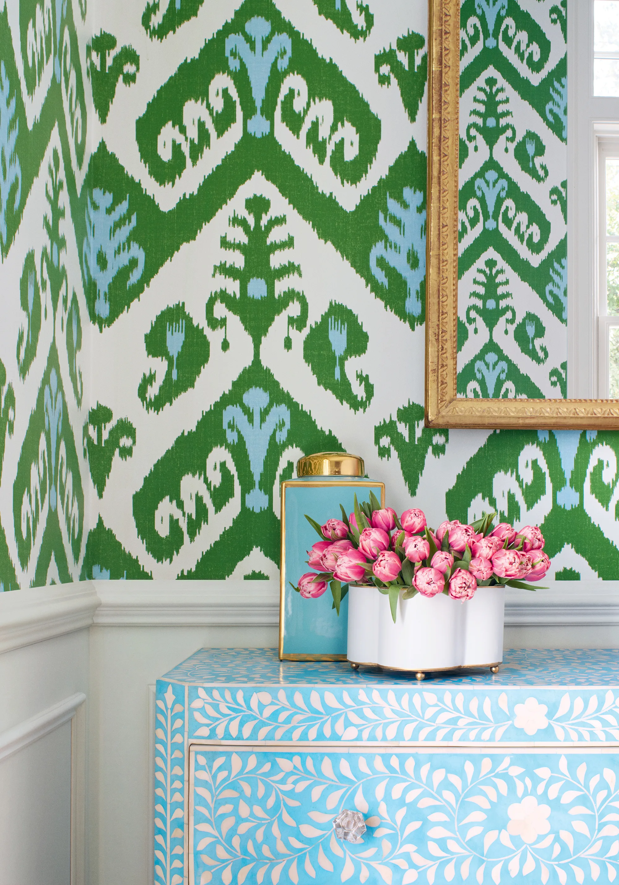 Thibaut Indies Ikat in Green (T16246)