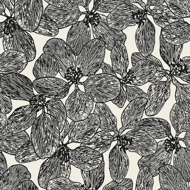 Thibaut Island Orchid in Black and White (T15848)