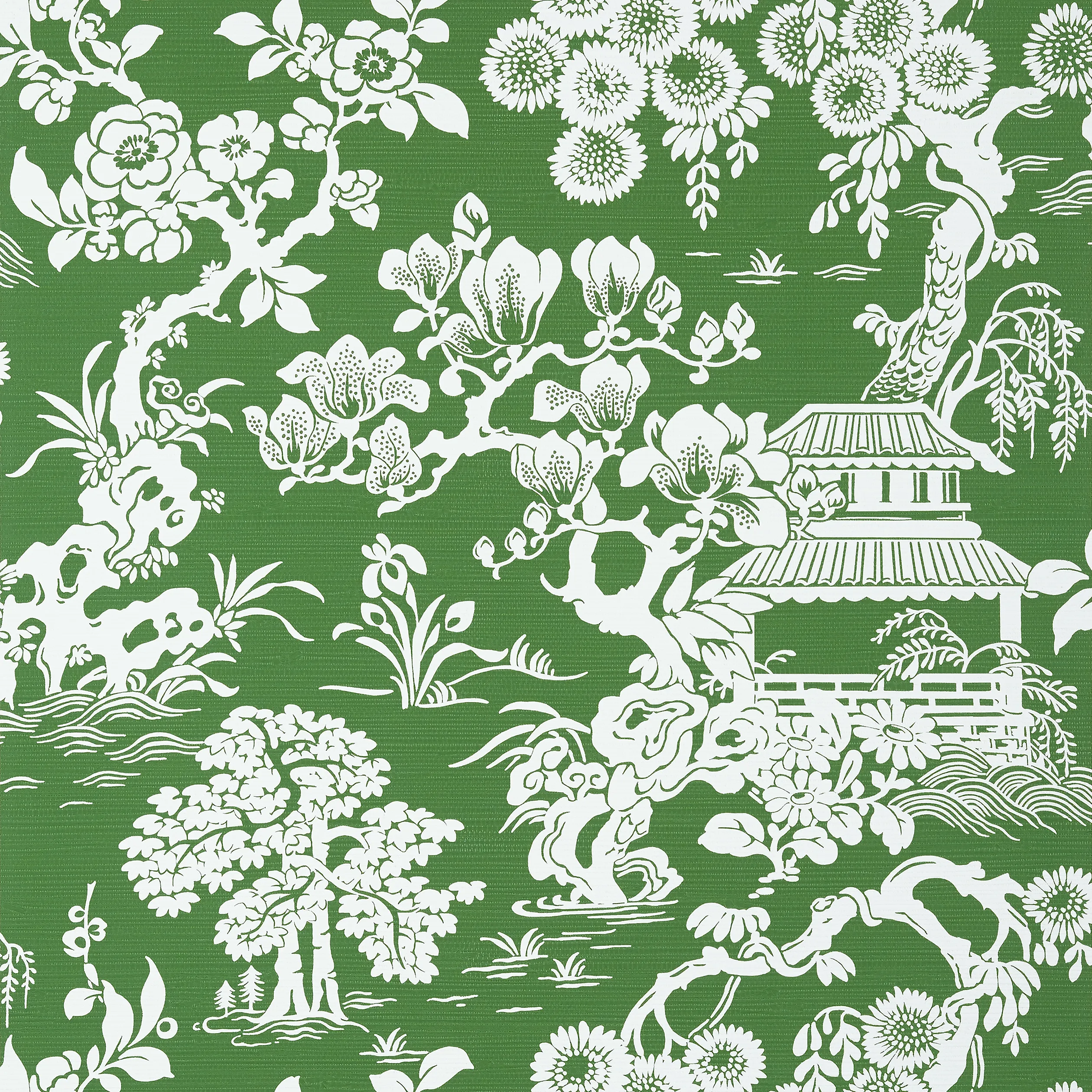 Thibaut Japanese Garden in Emerald (T13304)