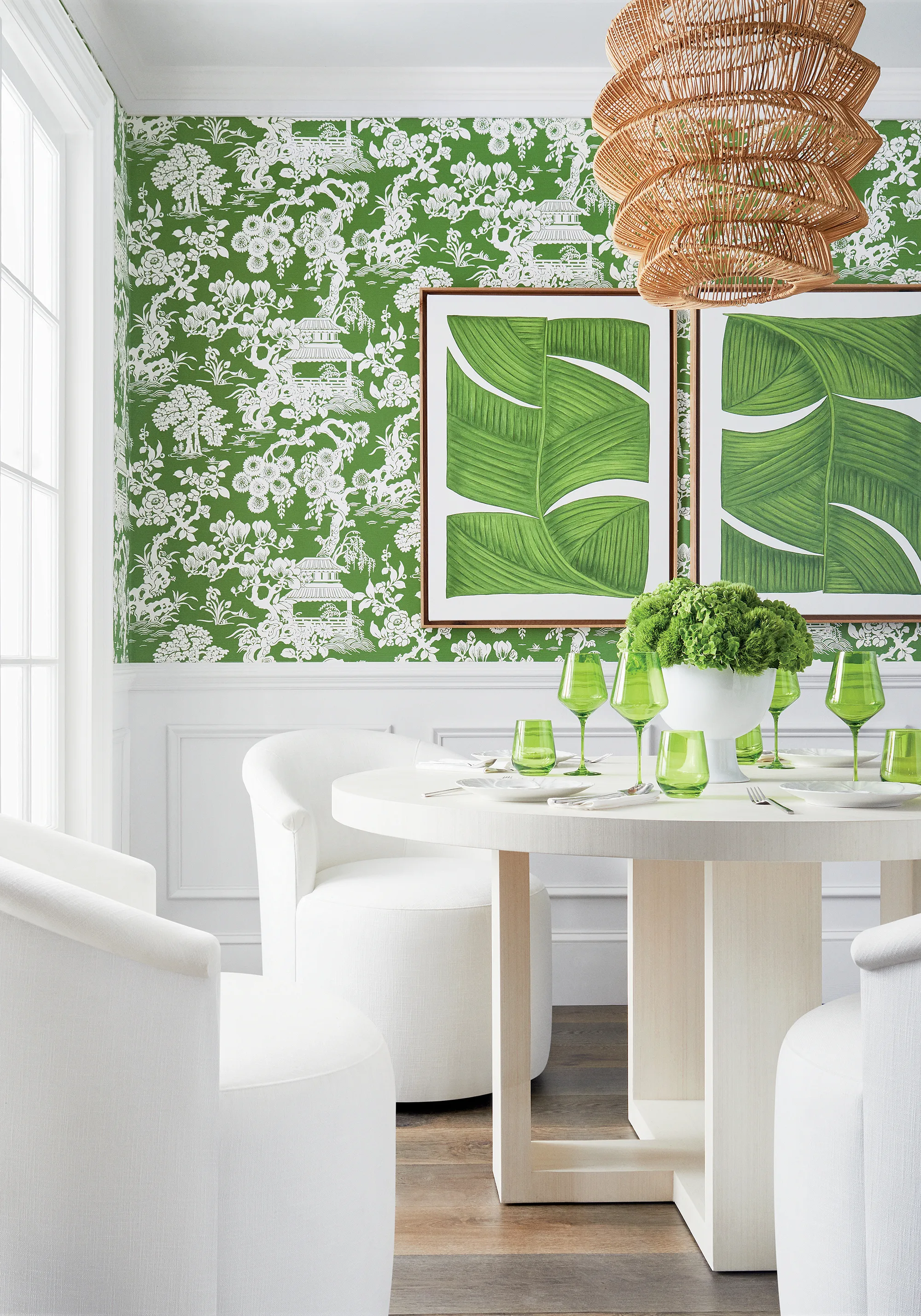 Thibaut Japanese Garden in Emerald (T13304)