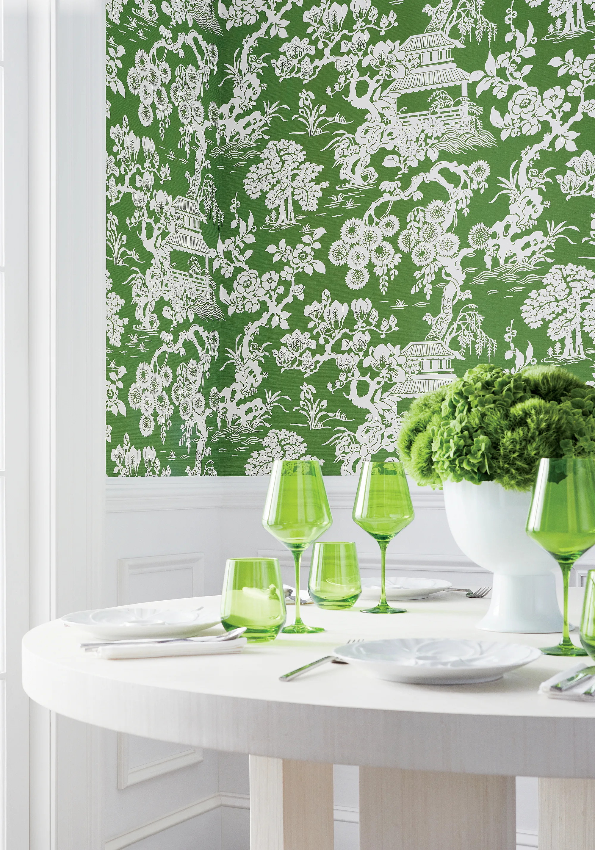 Thibaut Japanese Garden in Emerald (T13304)