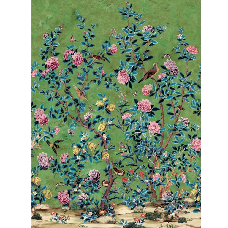 Thibaut Jardin Bloom Mural in Green (TM13669)