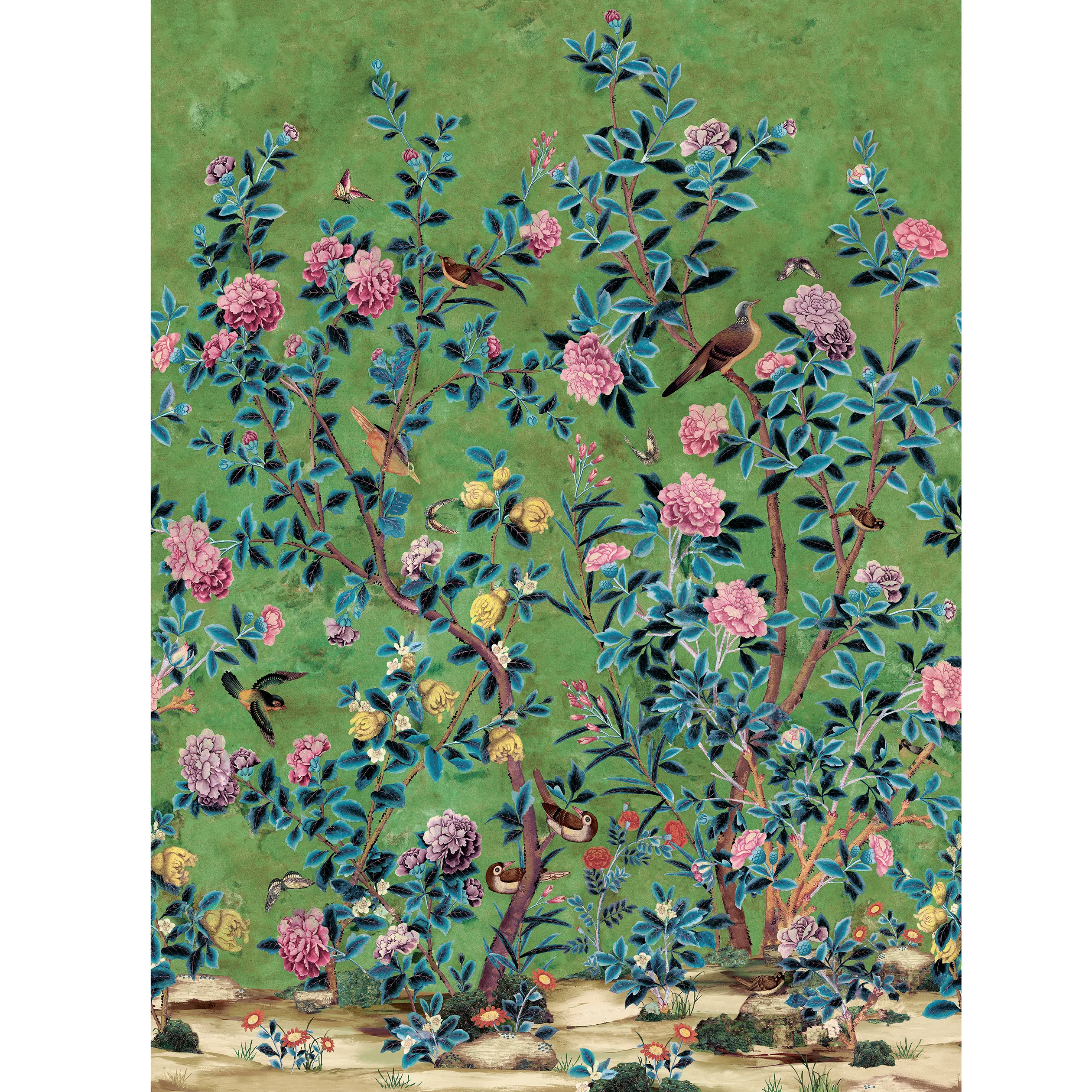 TM13669 | Jardin Bloom Mural – Green