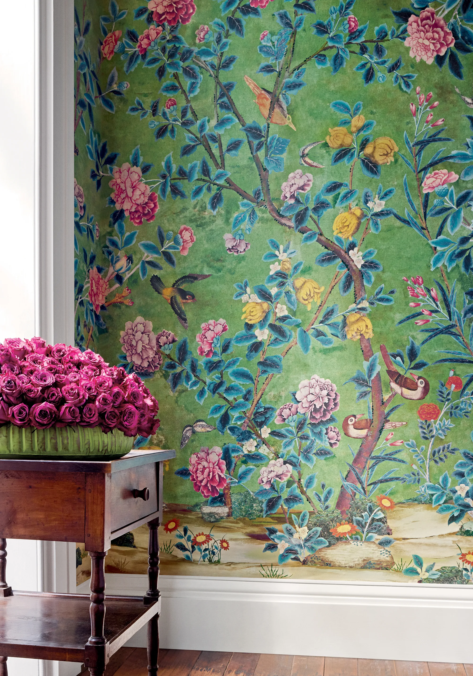 Thibaut Jardin Bloom Mural in Green (TM13669)