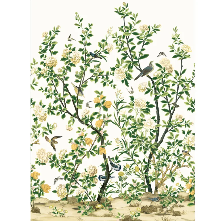 Thibaut Jardin Bloom Mural in White (TM13666)