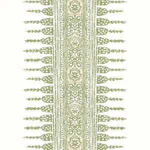 Anna French Javanese Stripe in Green and White (AT15136)
