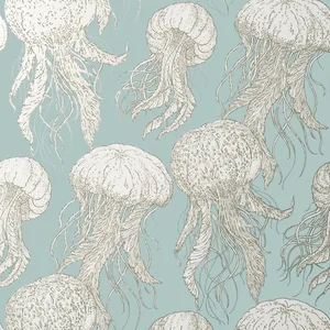 Thibaut Jelly Fish Bloom in Aqua (T13170)