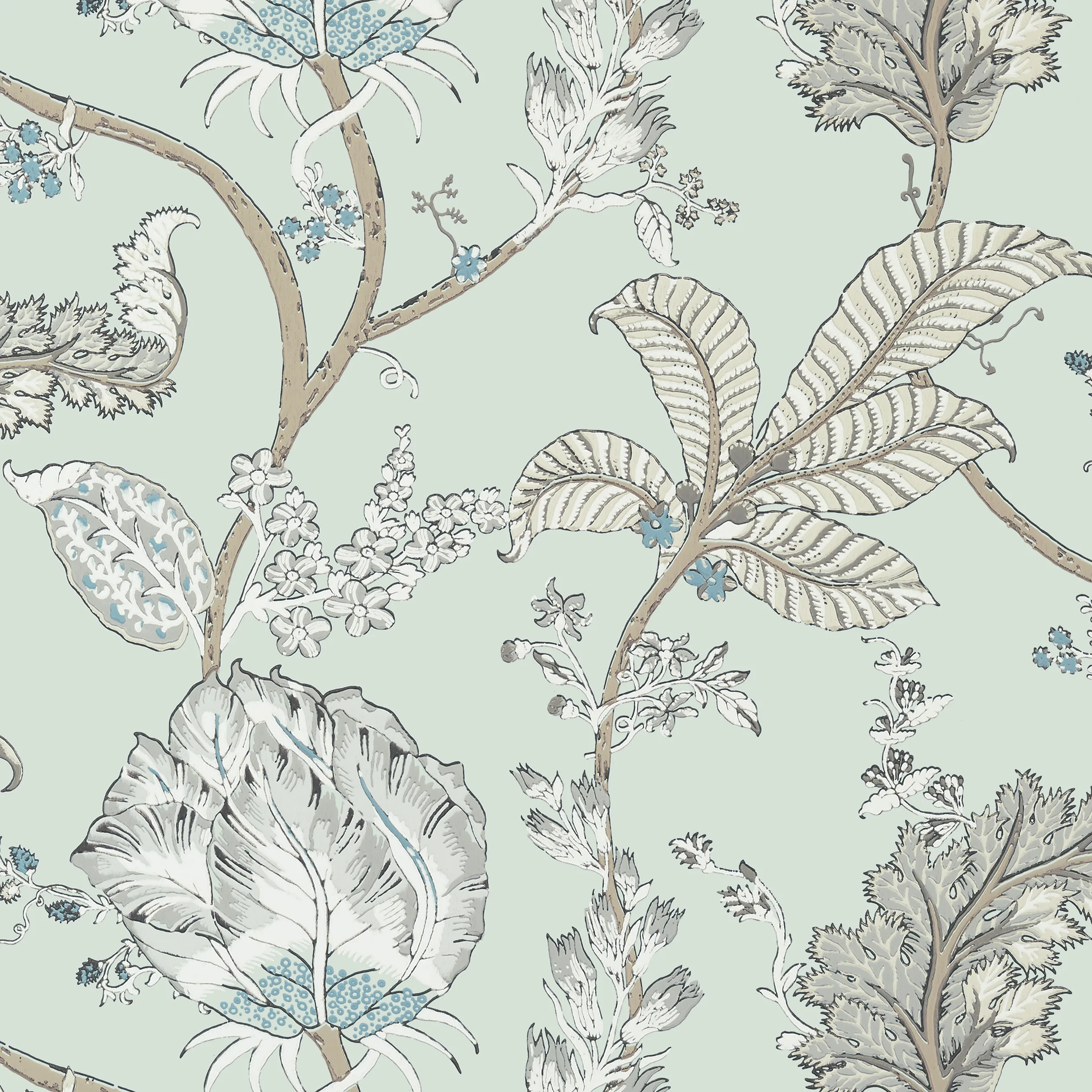 AT78737 | Kalamkari Vine – Robin’s Egg