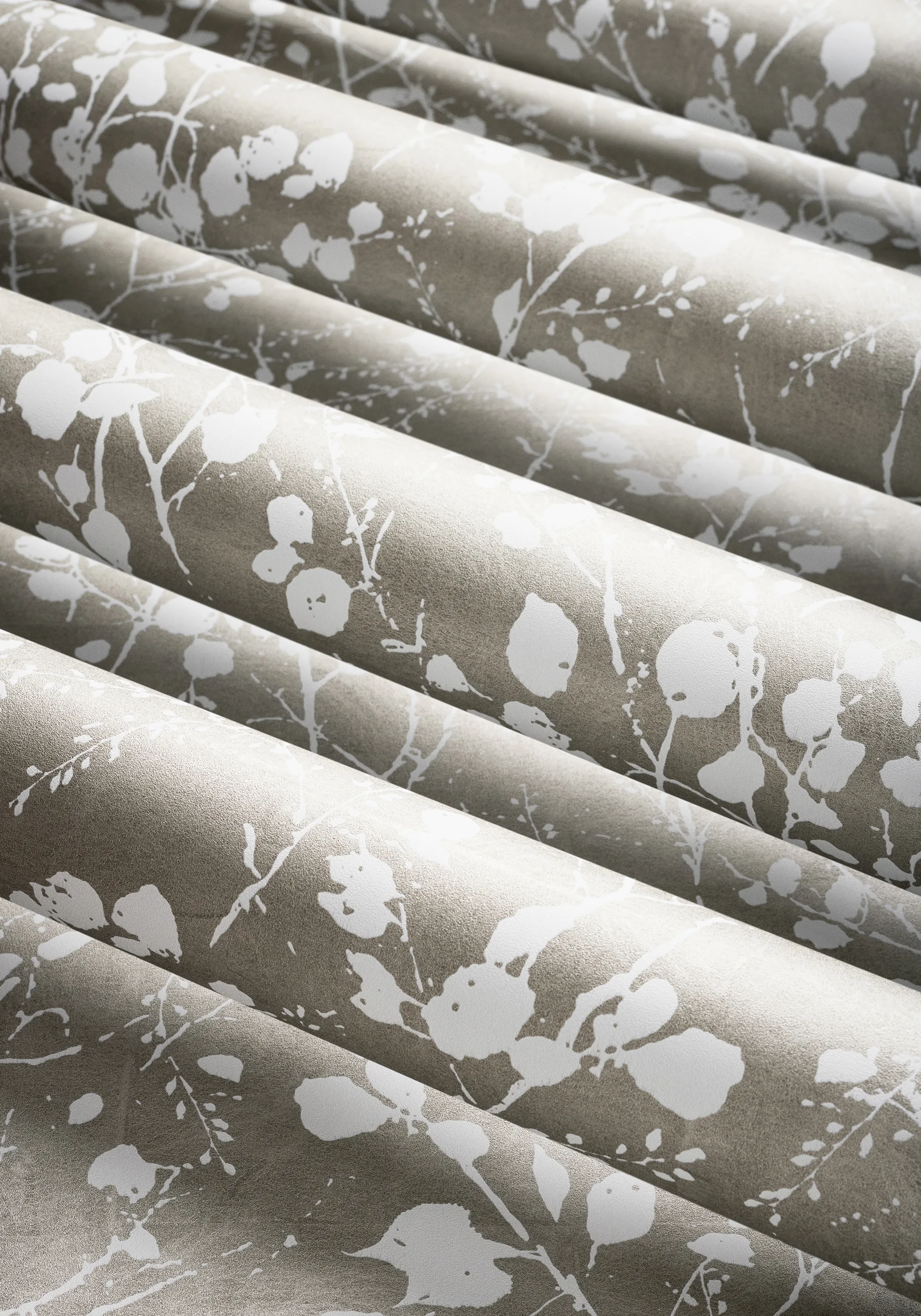 Thibaut Katamari Bud in Pewter and White (T34094)