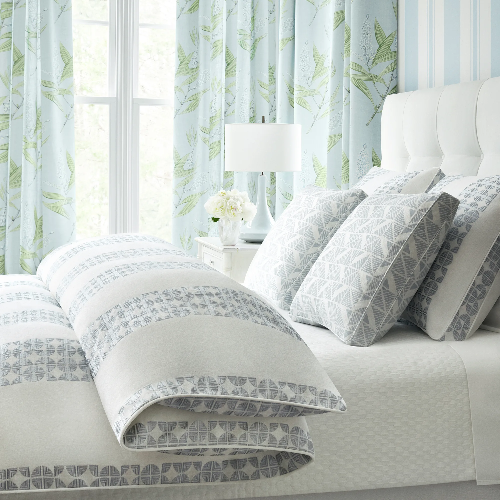 Anna French Keswick Stripe in Soft Blue (AT23170)