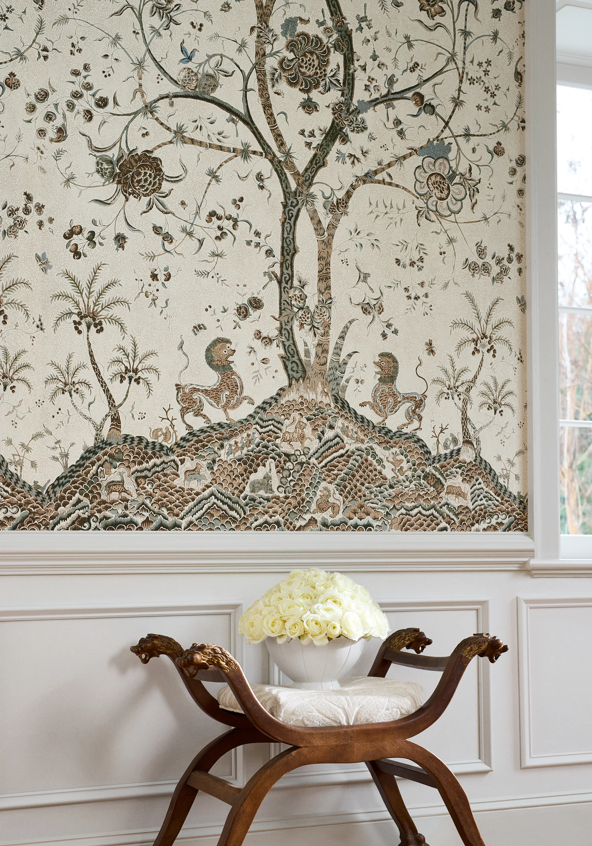 Anna French La Bourdonnais Mural in Brown (ATM10775)