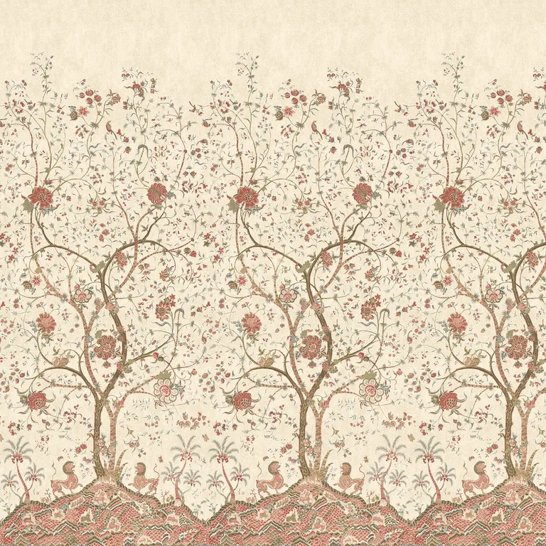 Anna French La Bourdonnais Mural in Red (ATM10773)