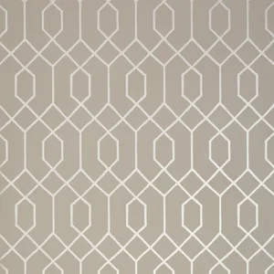 Thibaut La Farge in Metallic Pewter on Taupe (T35203)