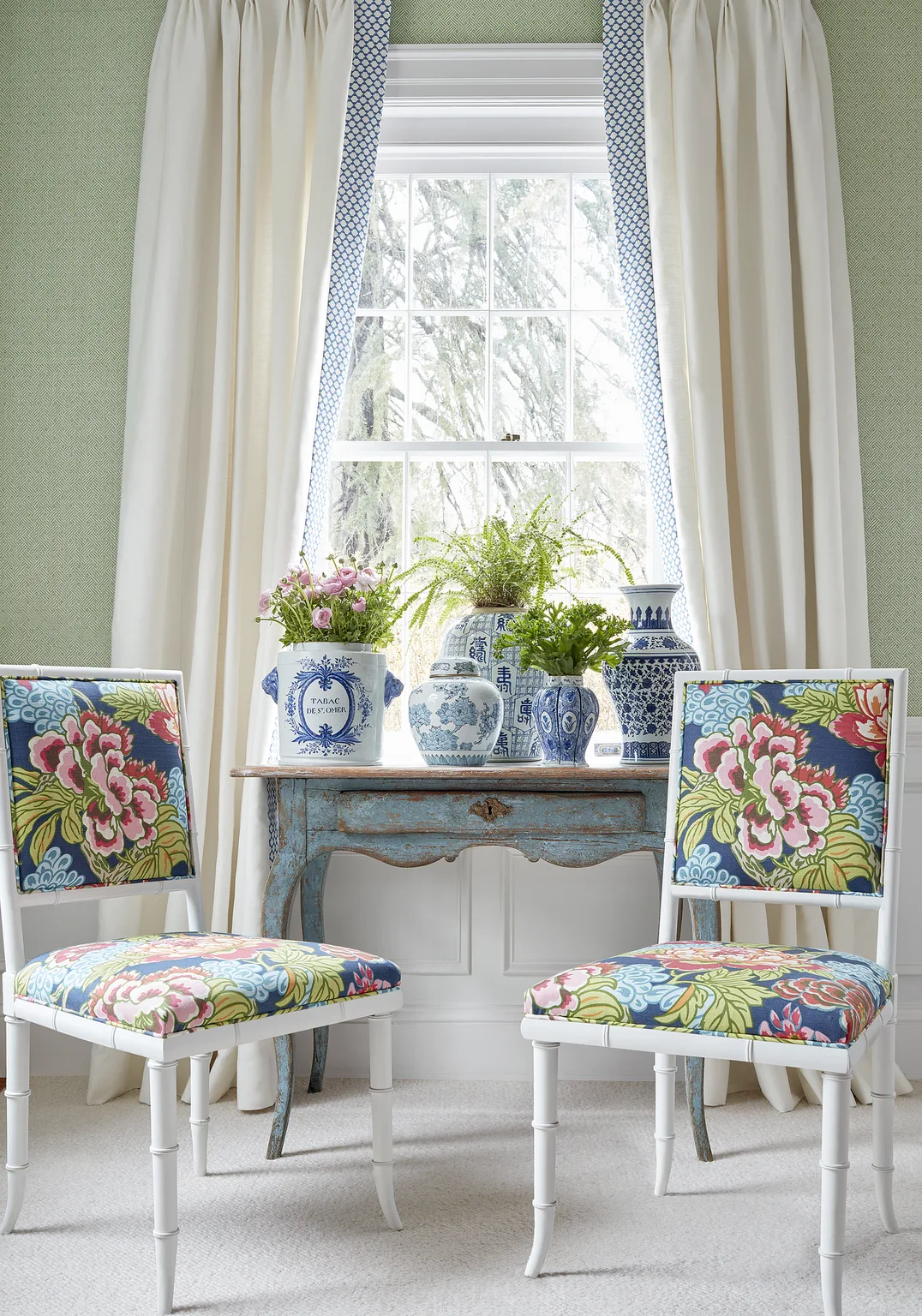 Thibaut Lattice Weave in Green (T75479)