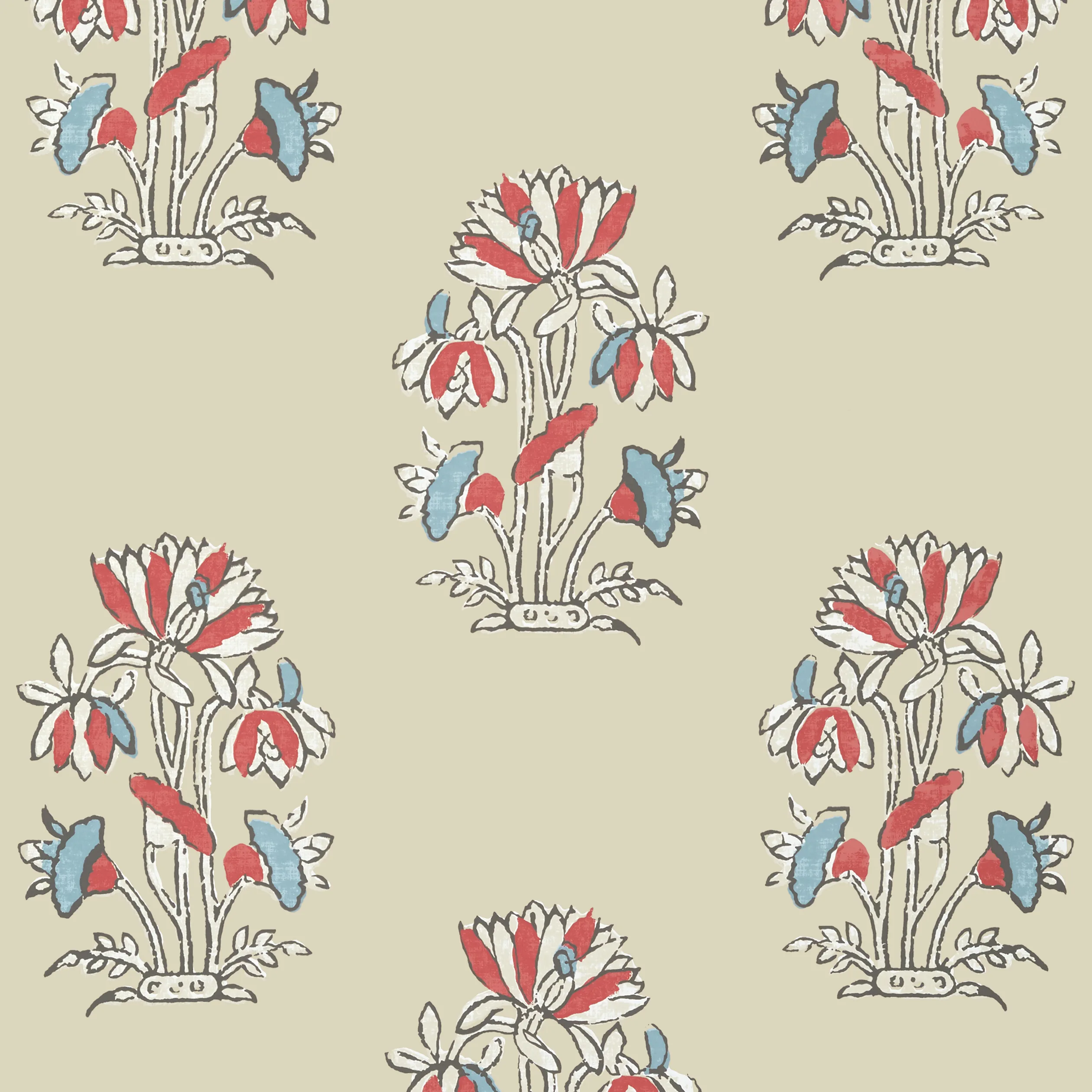 Thibaut Lily Flower in Beige and Sunbaked (T13206)