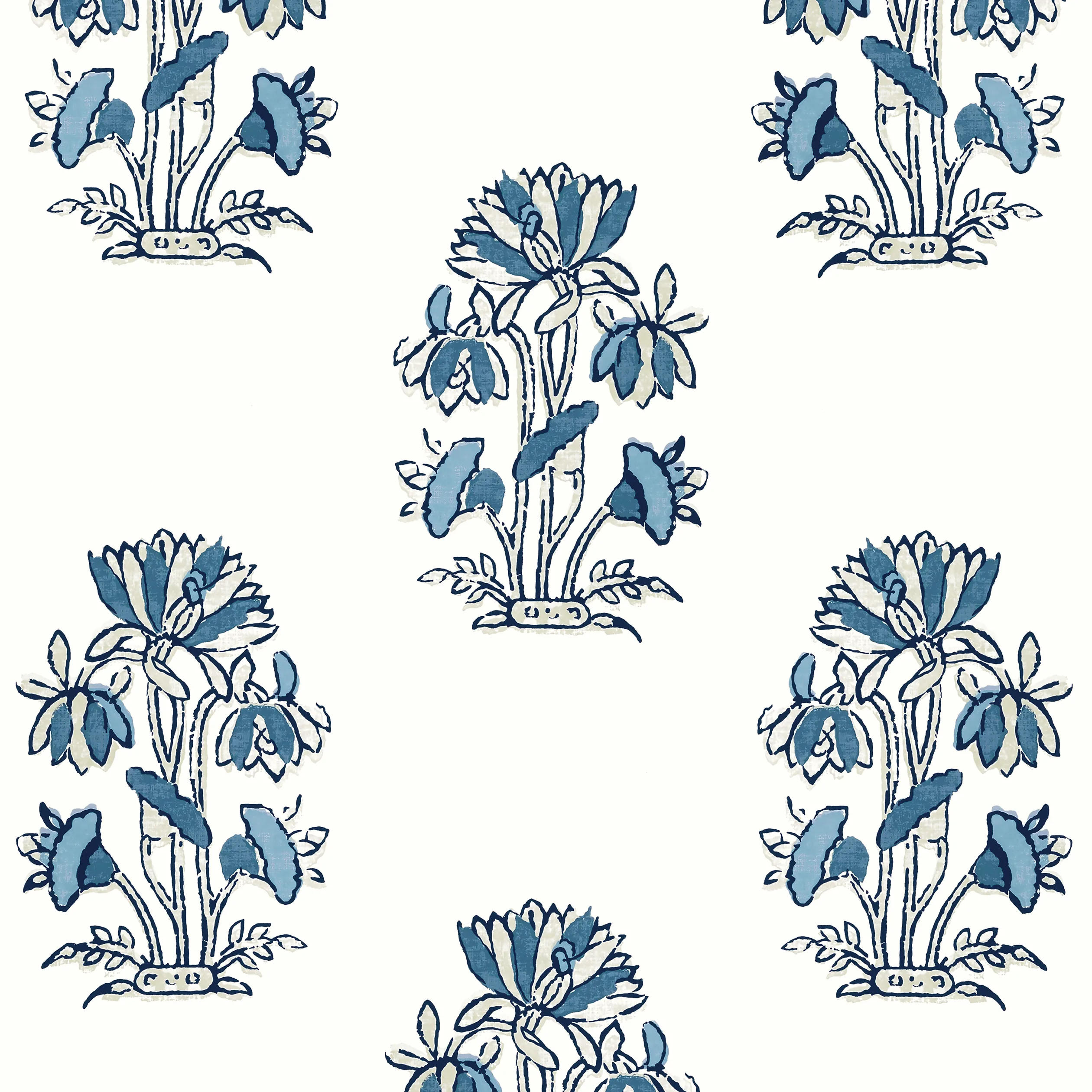 T13204 | Lily Flower – Blue and White