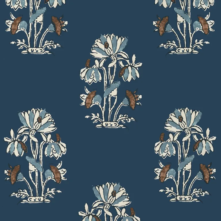 Thibaut Lily Flower in Navy (T13203)