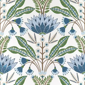 Thibaut Lotus in Blue and Green (T14612)