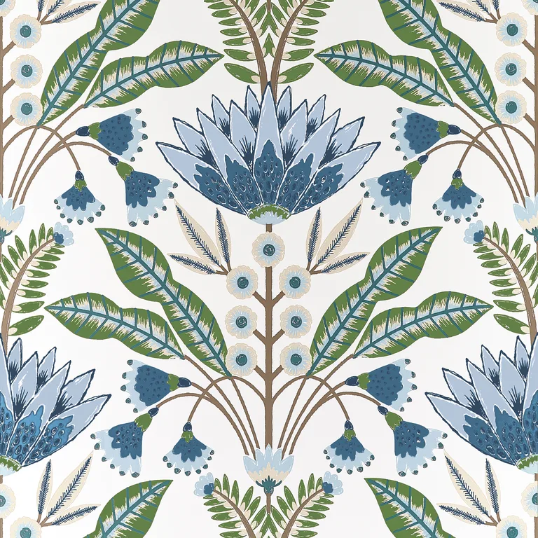 Thibaut Lotus in Blue and Green (T14612)