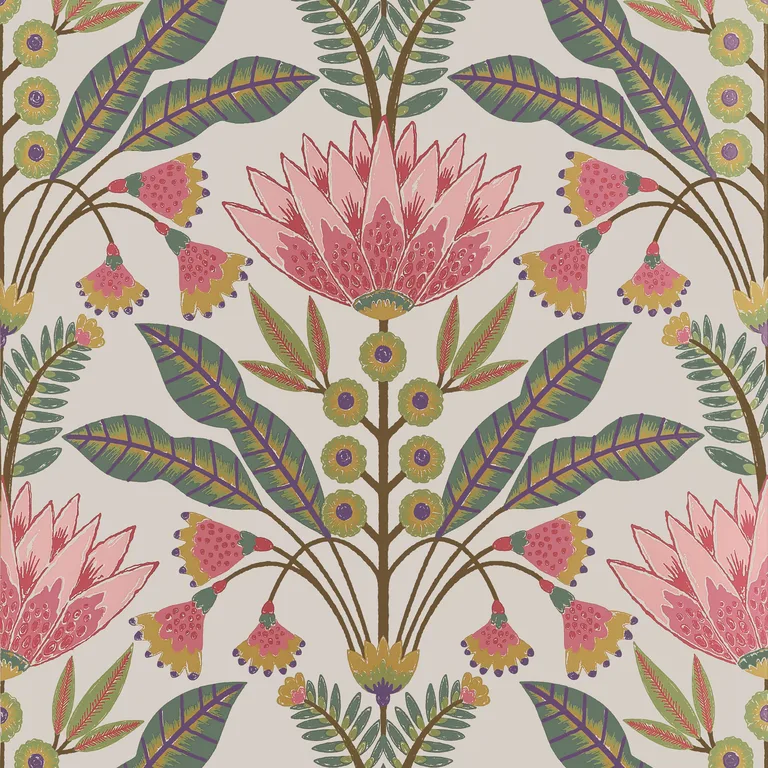 Thibaut Lotus in Cranberry (T14606)