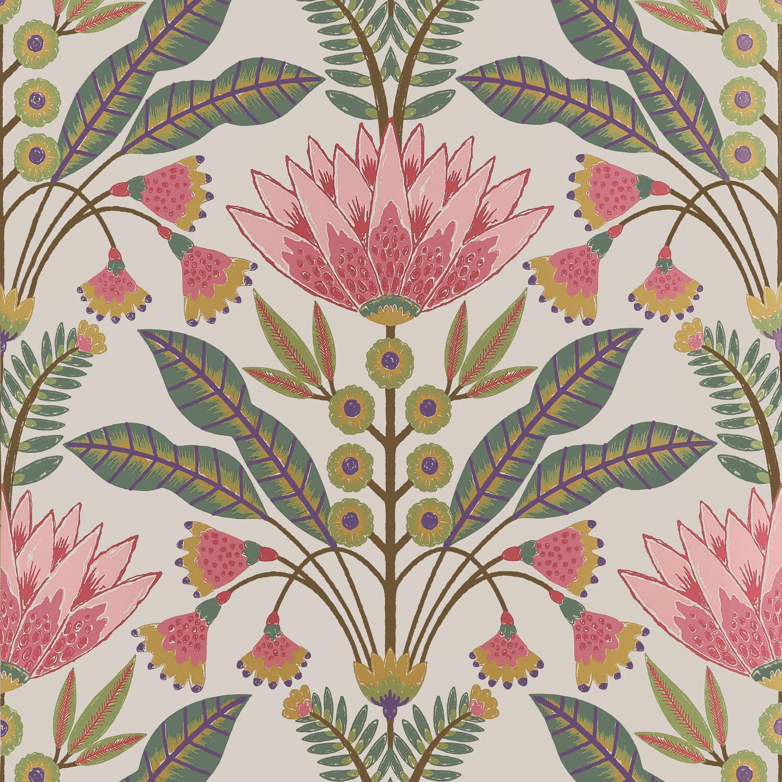 Thibaut Lotus in Cranberry (T14606)