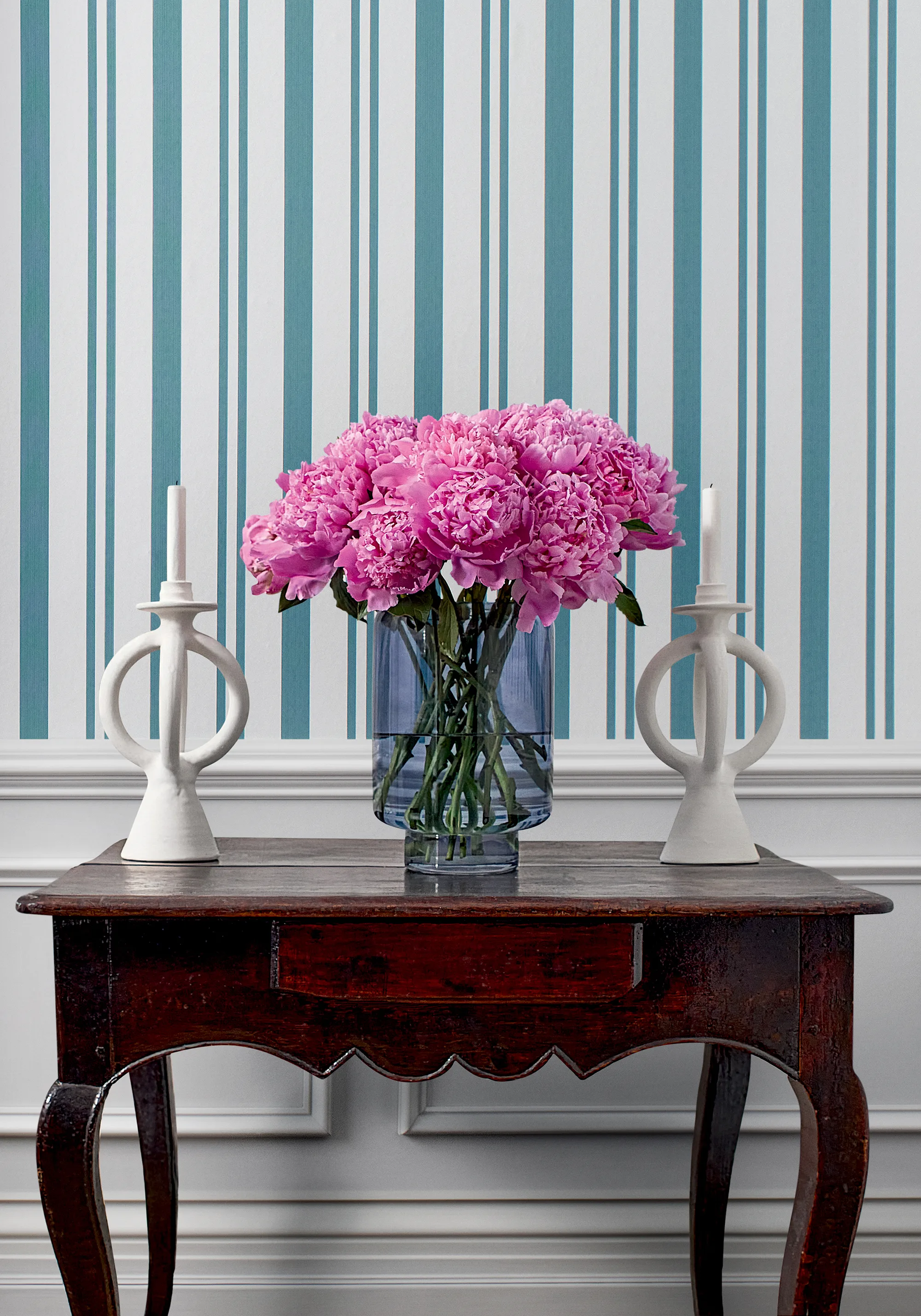 Thibaut Maggie Stripe in Teal (T36457)
