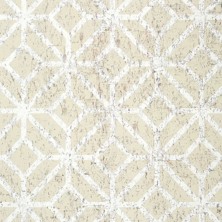 Thibaut Mamora Trellis Cork in Beige on White (T10412)
