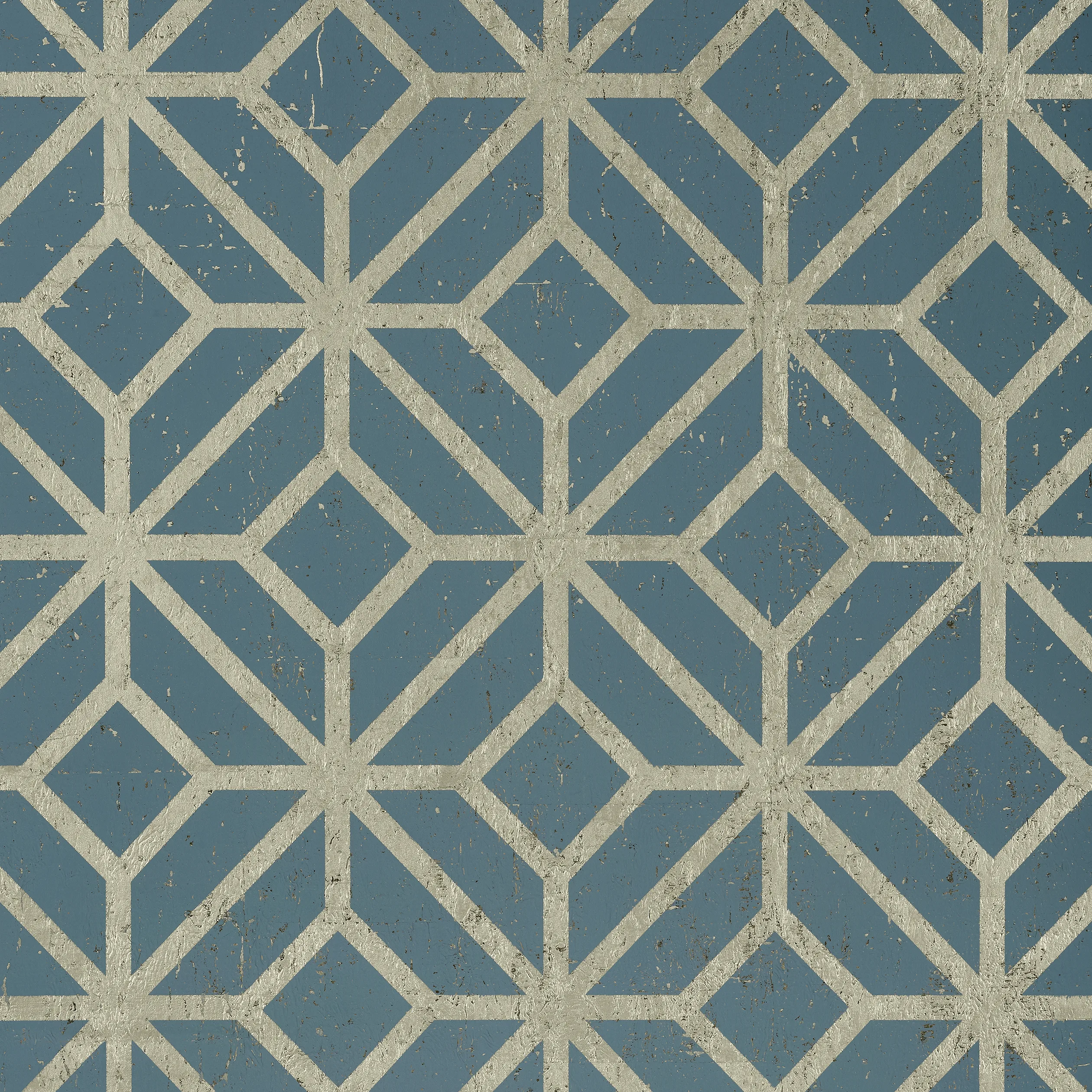 T10415 | Mamora Trellis Cork – Mineral on Metallic Pewter