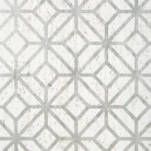 Thibaut Mamora Trellis Cork in White on Silver (T10410)
