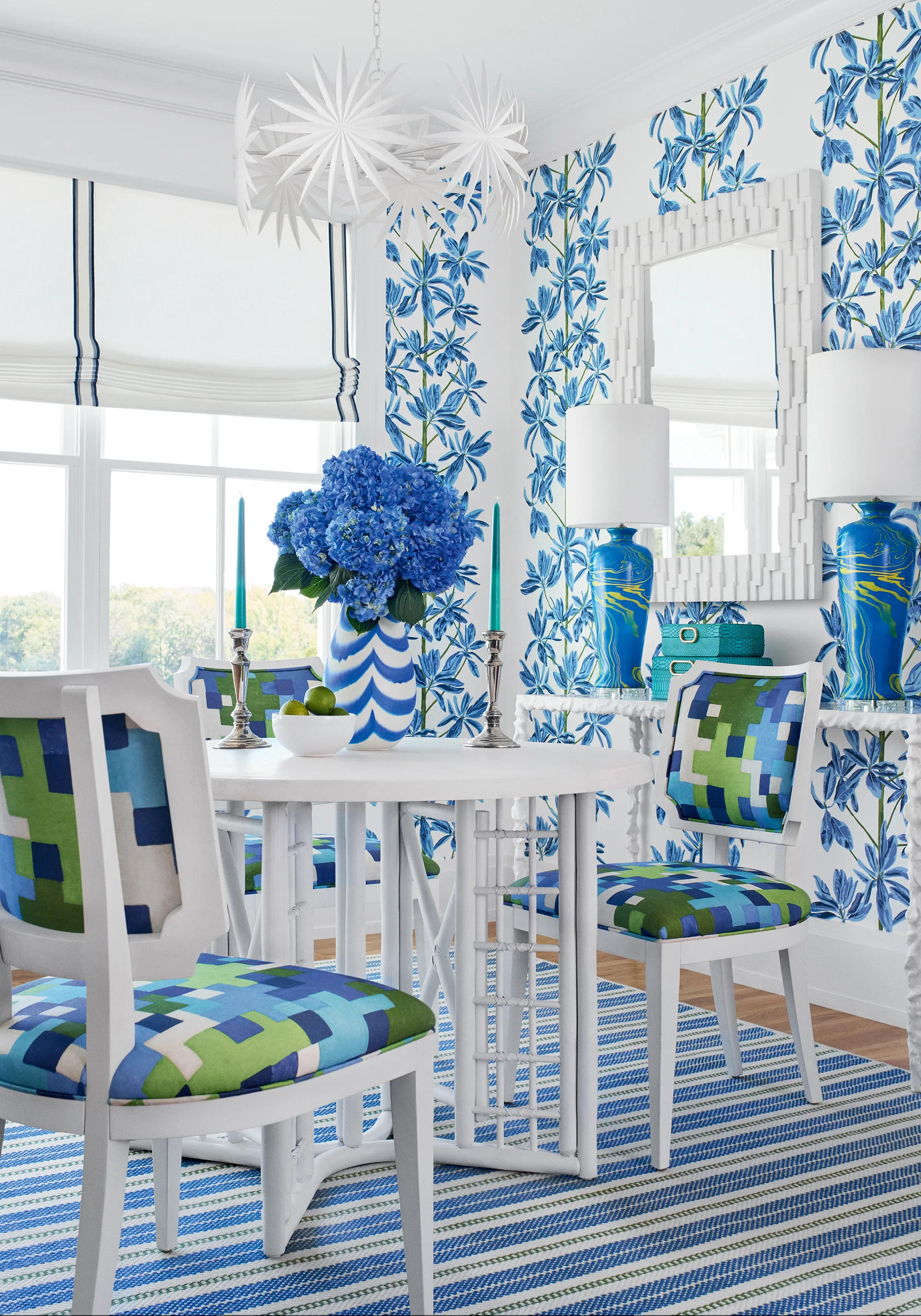 Thibaut Mangrove Tree in Blue and White (T45032)