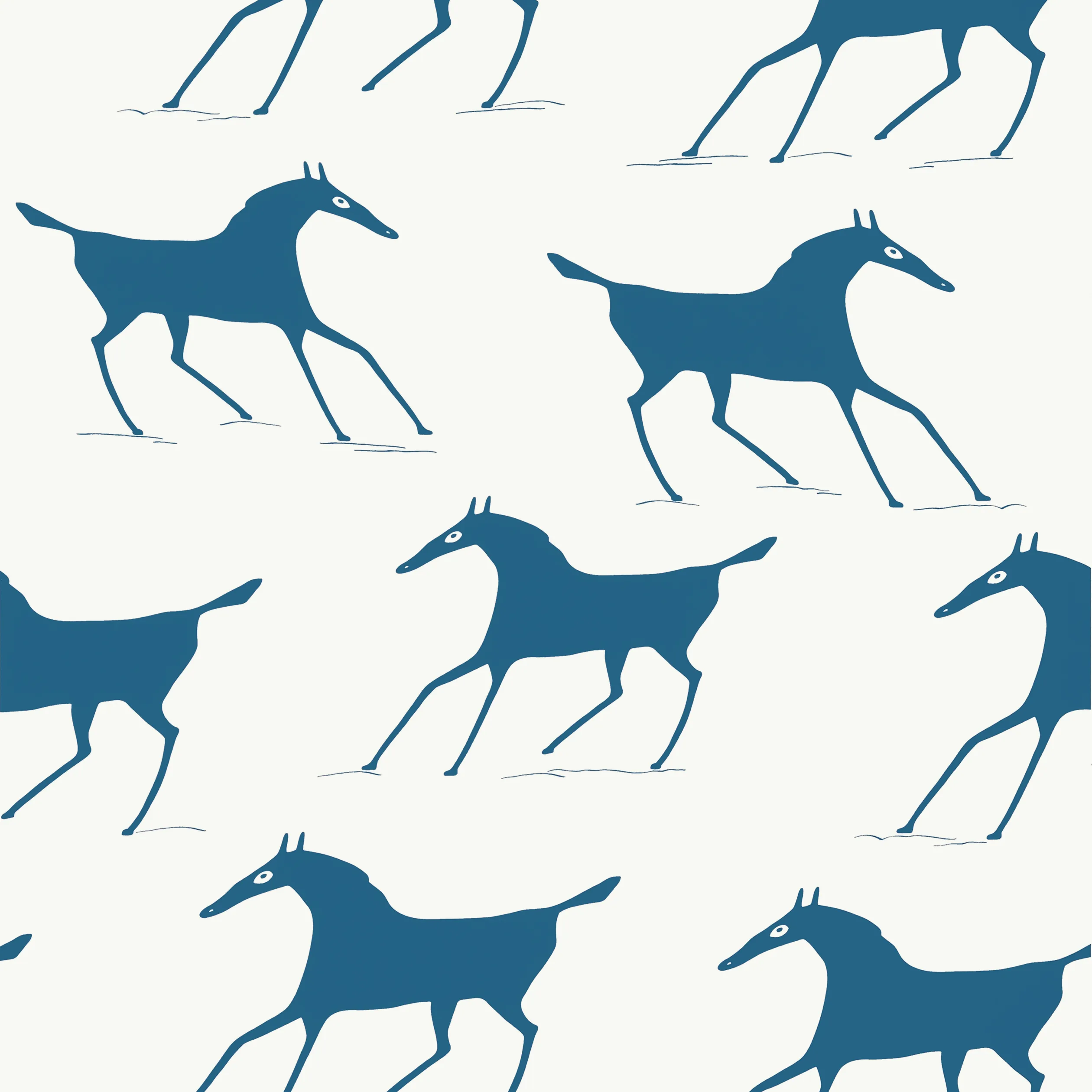 Thibaut Marlborough Downs in Navy on Off White (T13265)