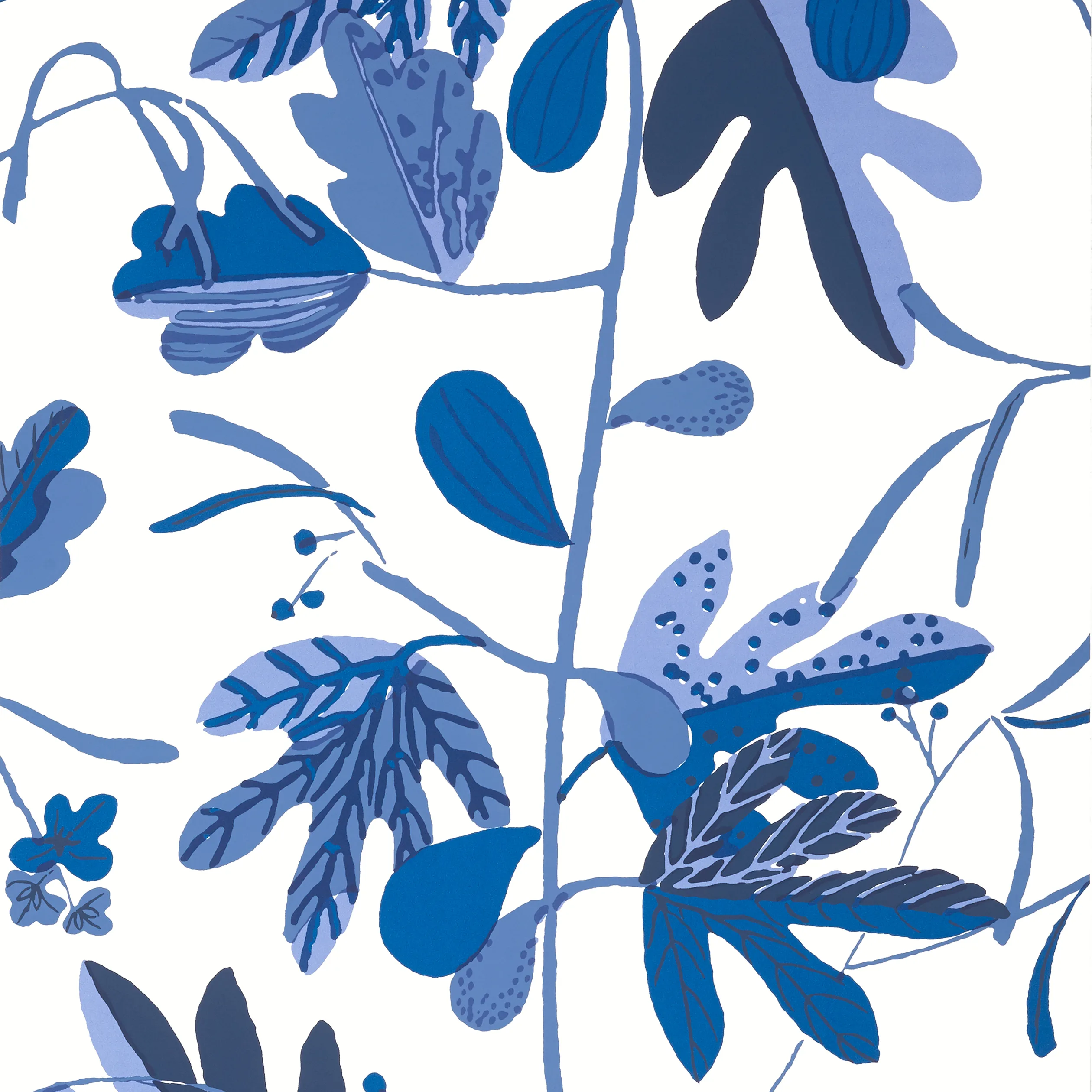 Thibaut Matisse Leaf in Blue and White (T16211)