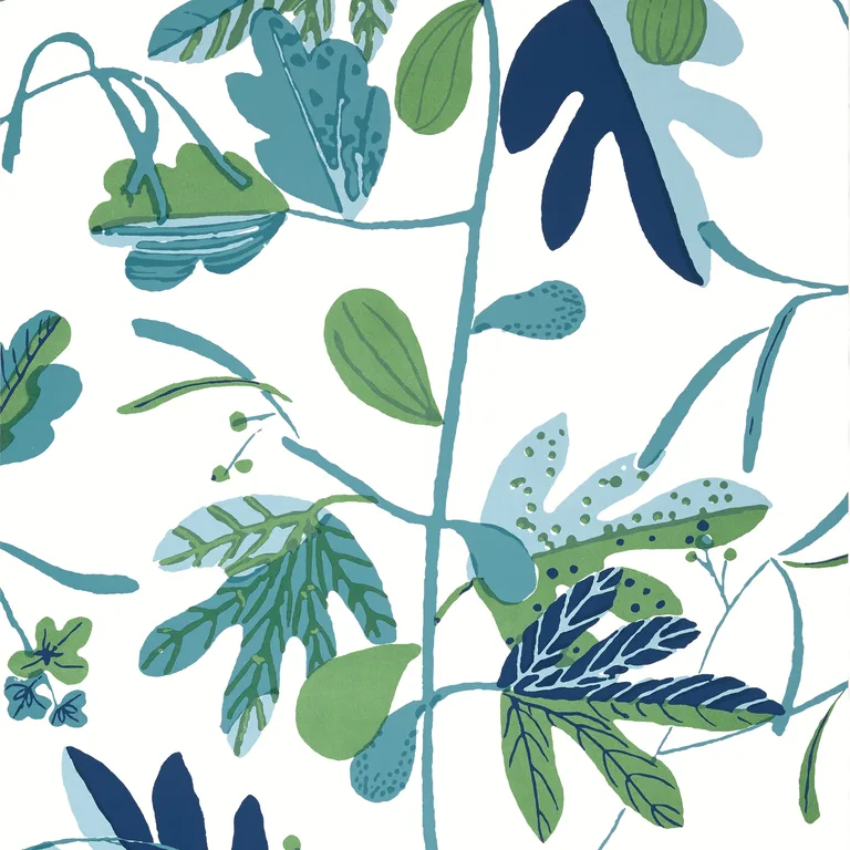 Thibaut Matisse Leaf in Green and Blue (T16209)