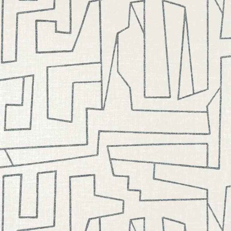 Thibaut Matrix in Black on Beige (T41030)