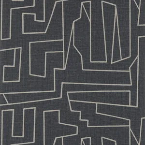 Thibaut Matrix in Off White on Black (T41033)