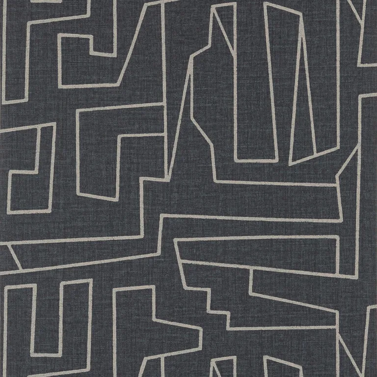 Thibaut Matrix in Off White on Black (T41033)