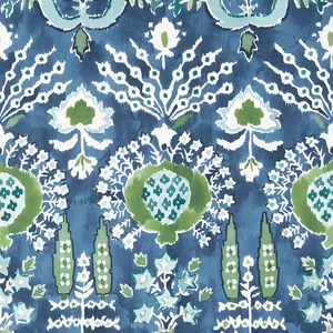 Thibaut Mendoza Suzani in Blue and Green on Navy (T16241)