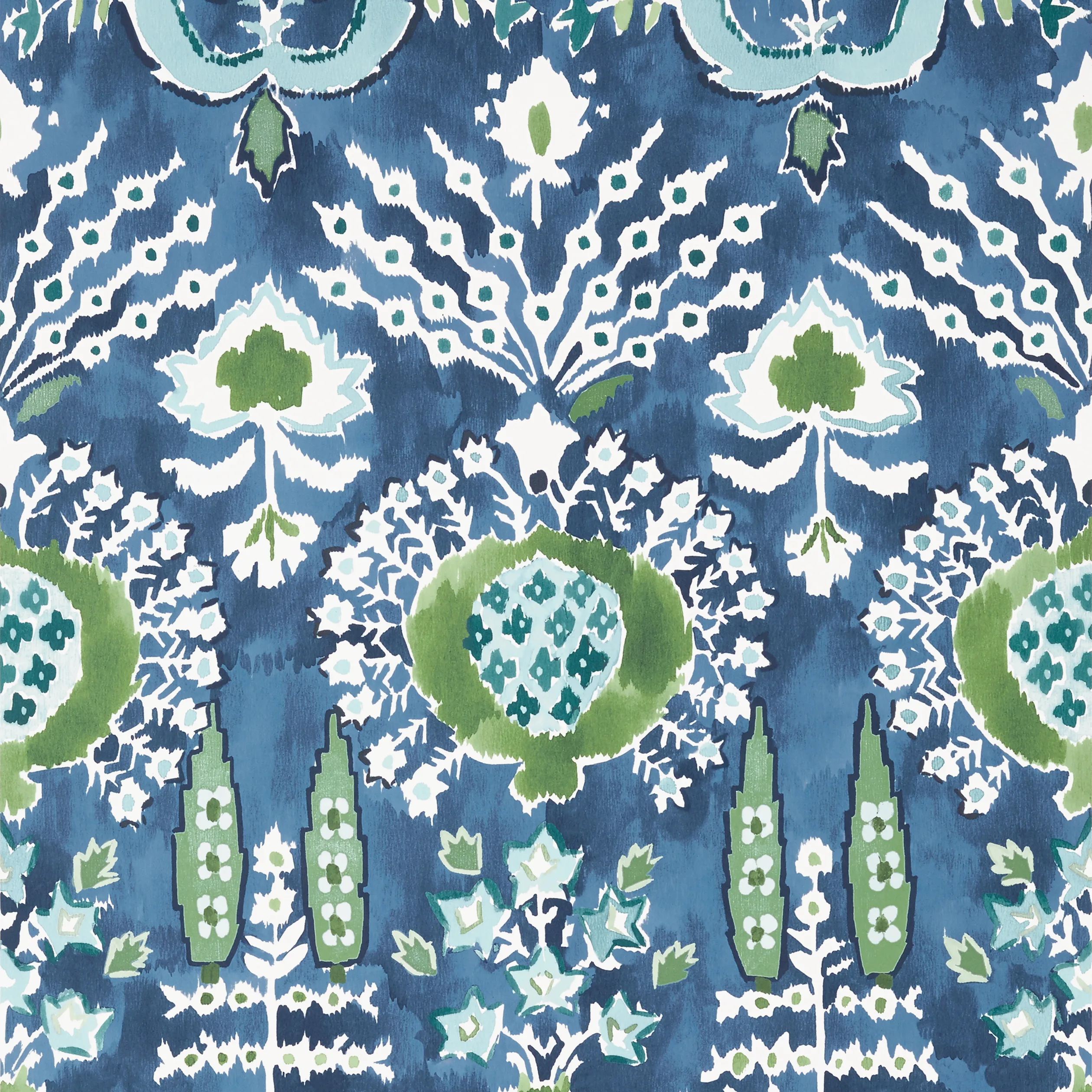 T16241 | Mendoza Suzani – Blue and Green on Navy