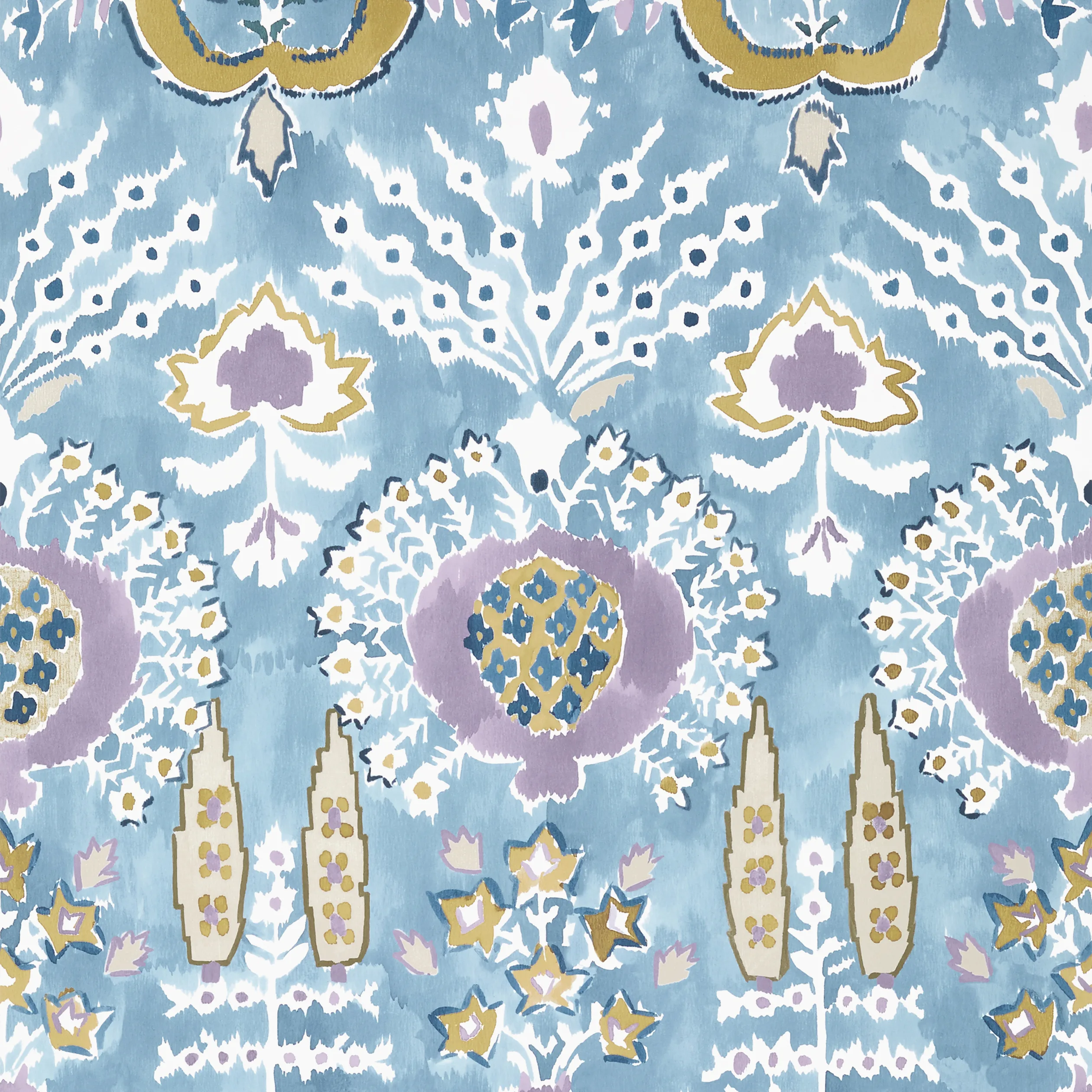Thibaut Mendoza Suzani in French Blue and Lavender (T16244)