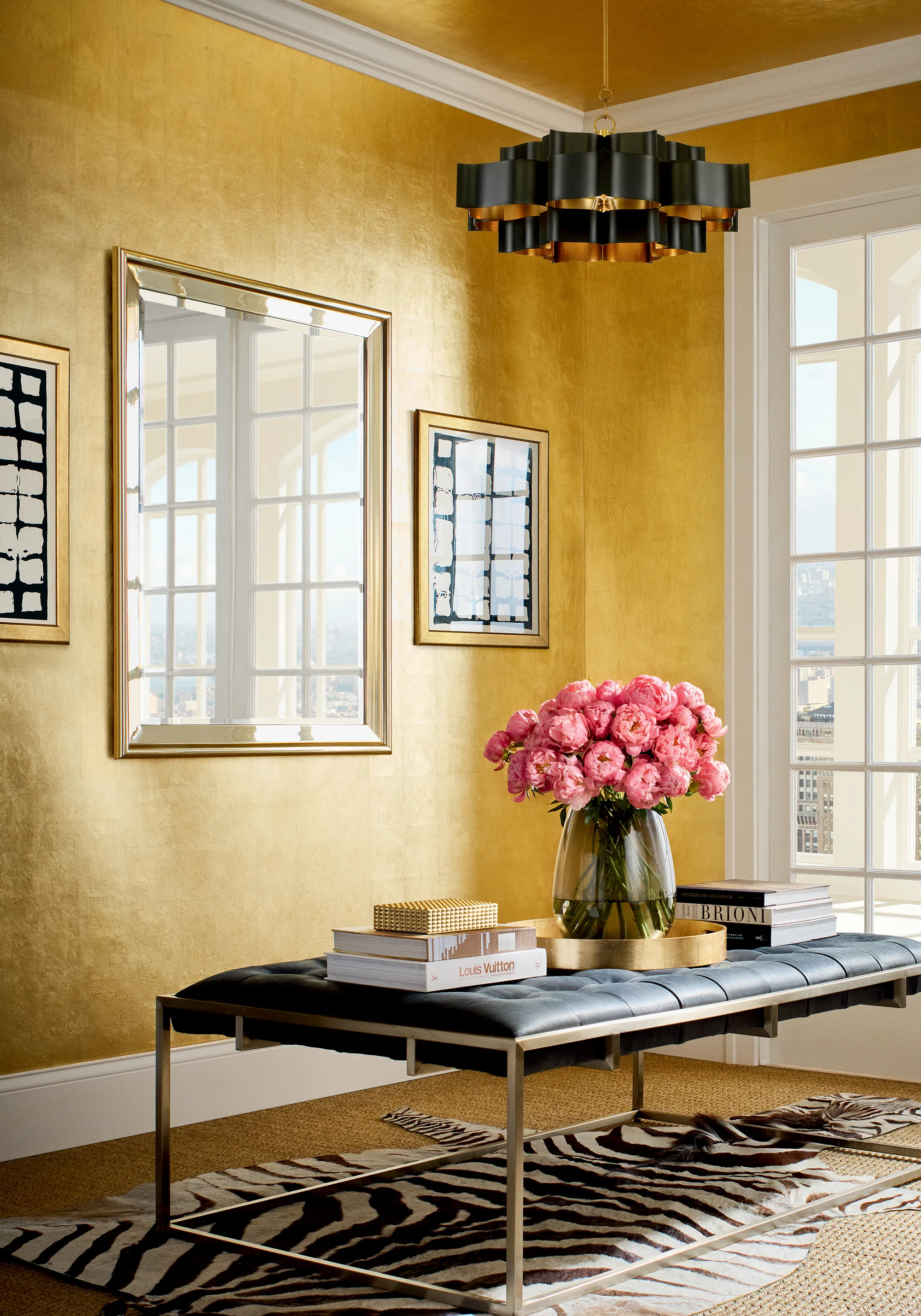 Thibaut Metal Leaf in Metallic Gold (T41011)
