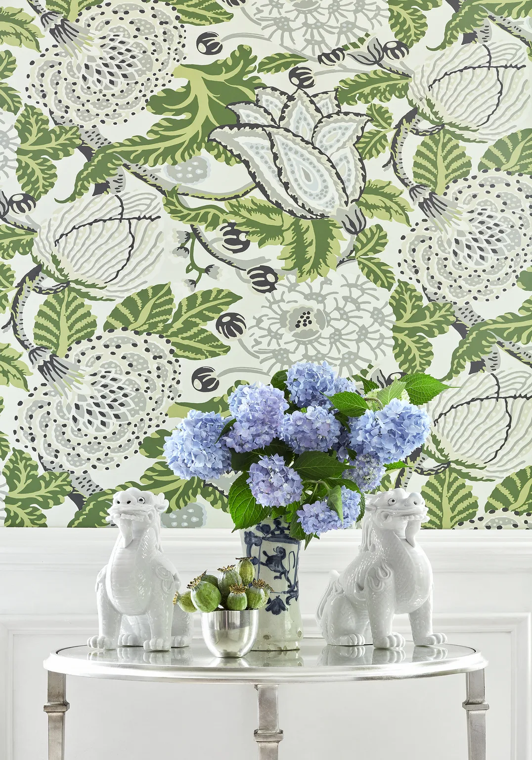 Thibaut Mitford in Green and White (T2949)