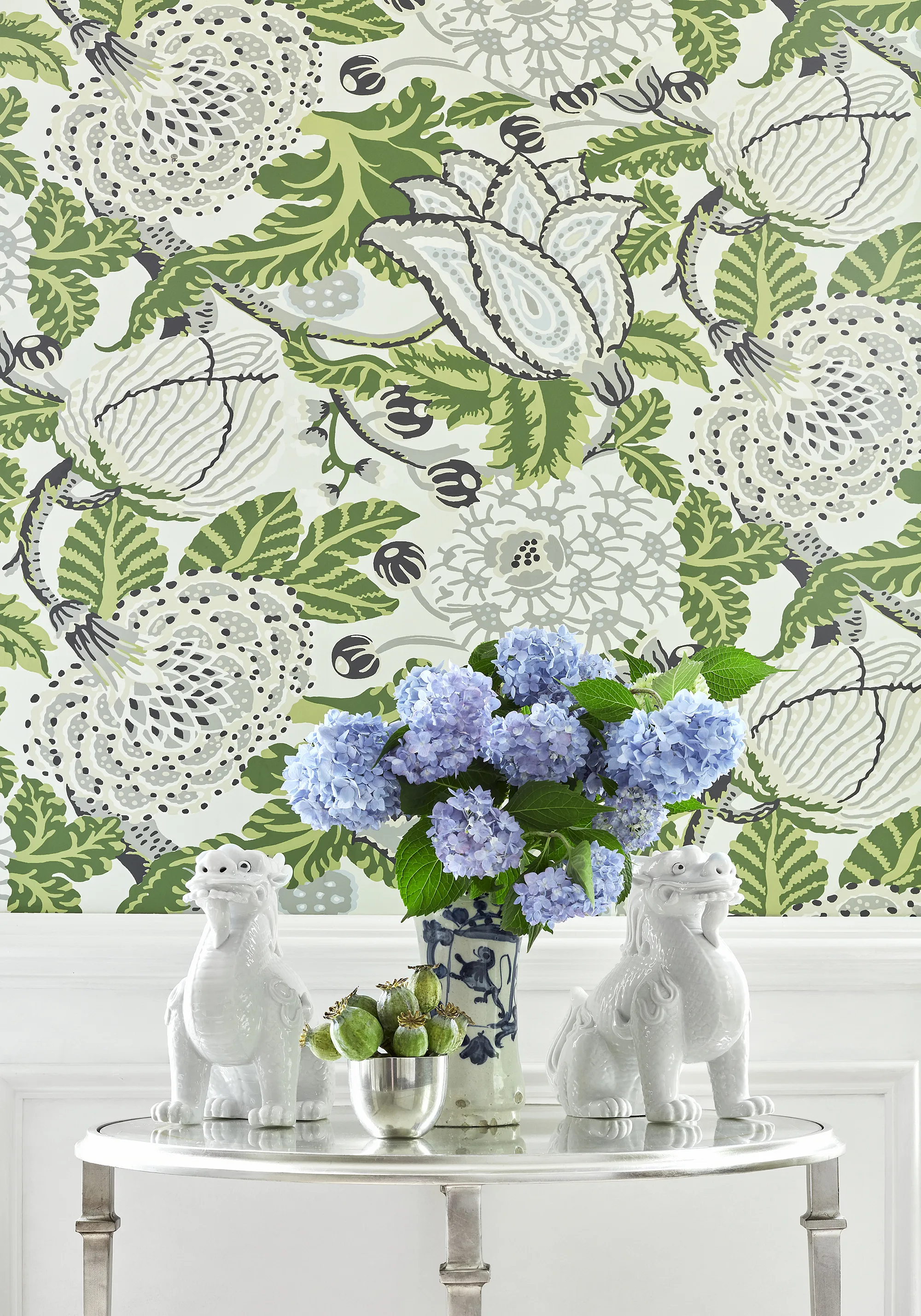 Thibaut Mitford in Green and White (T2949)