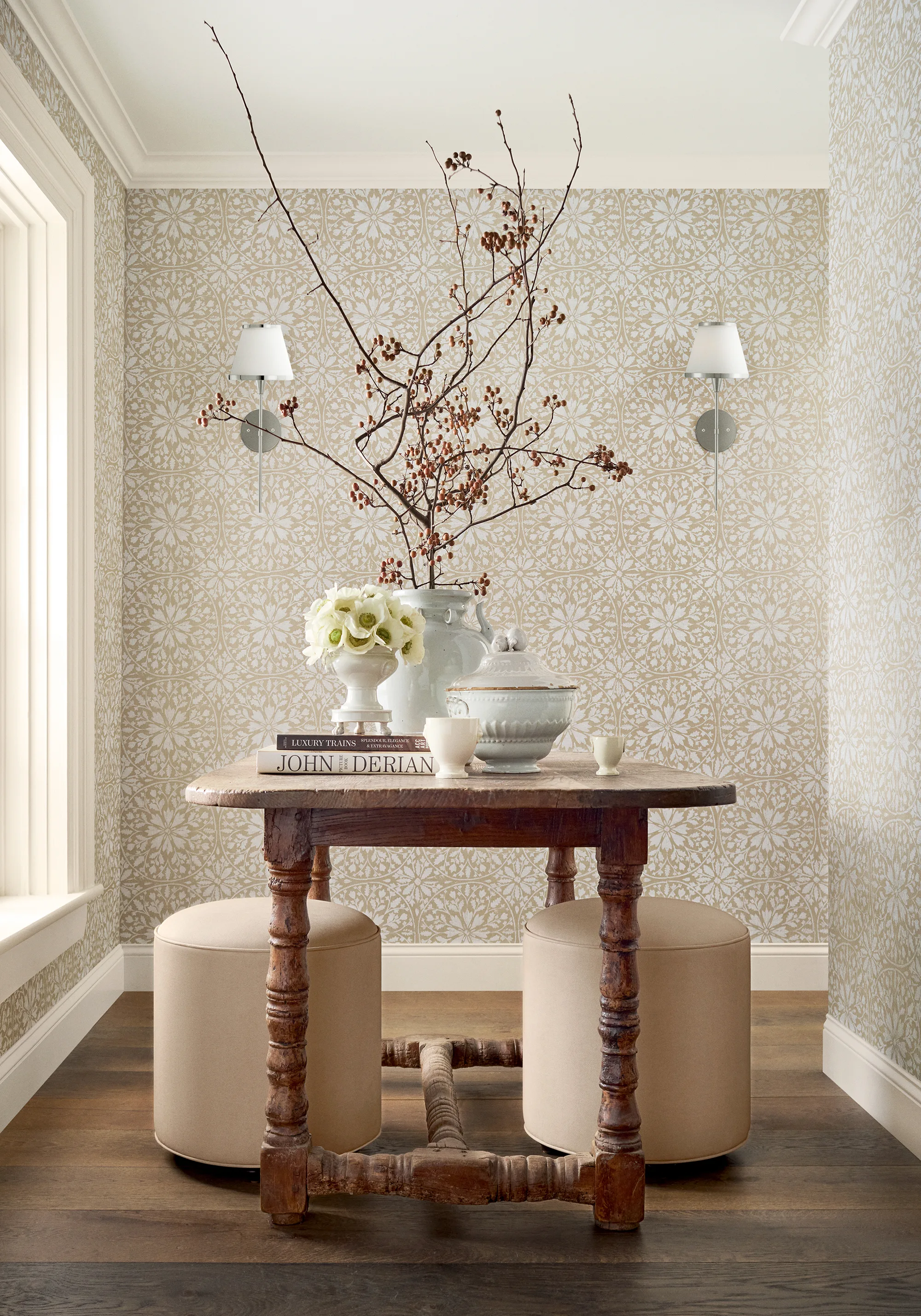 Thibaut New England in Flax (T10381)