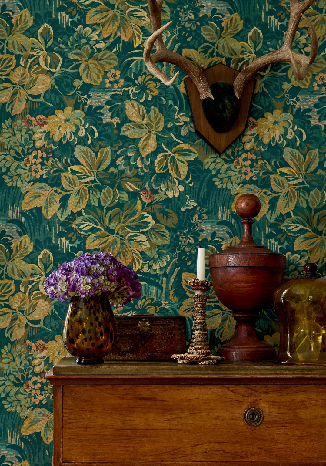 Thibaut Night Garden in Peacock (T10530)