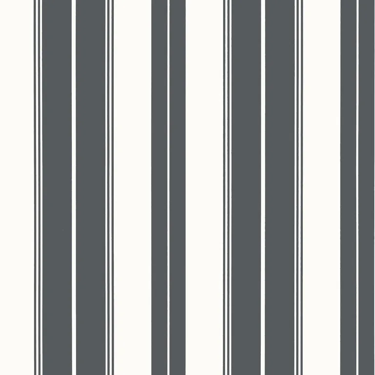 Thibaut Norfolk Stripe in Charcoal Black (T44050)