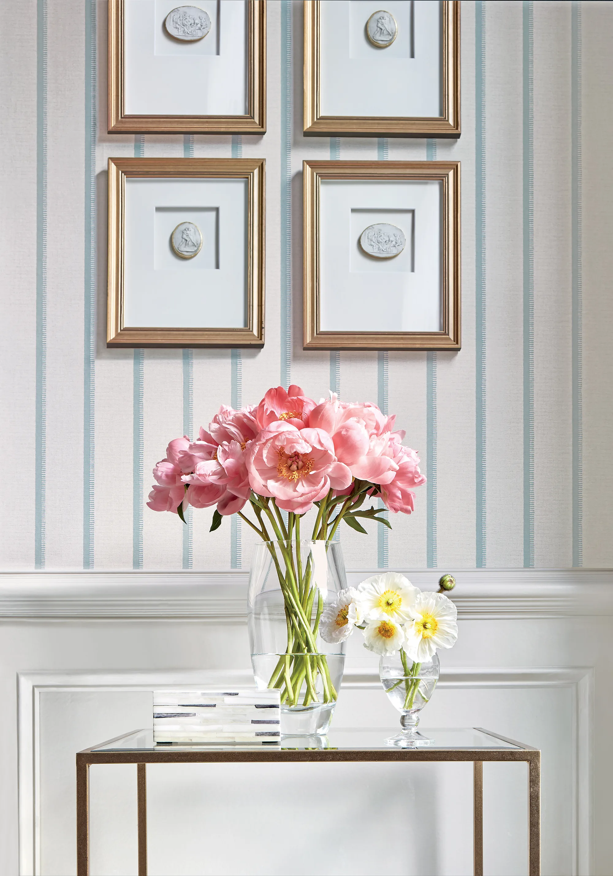 Thibaut Notch Stripe in Slate Blue (T10258)