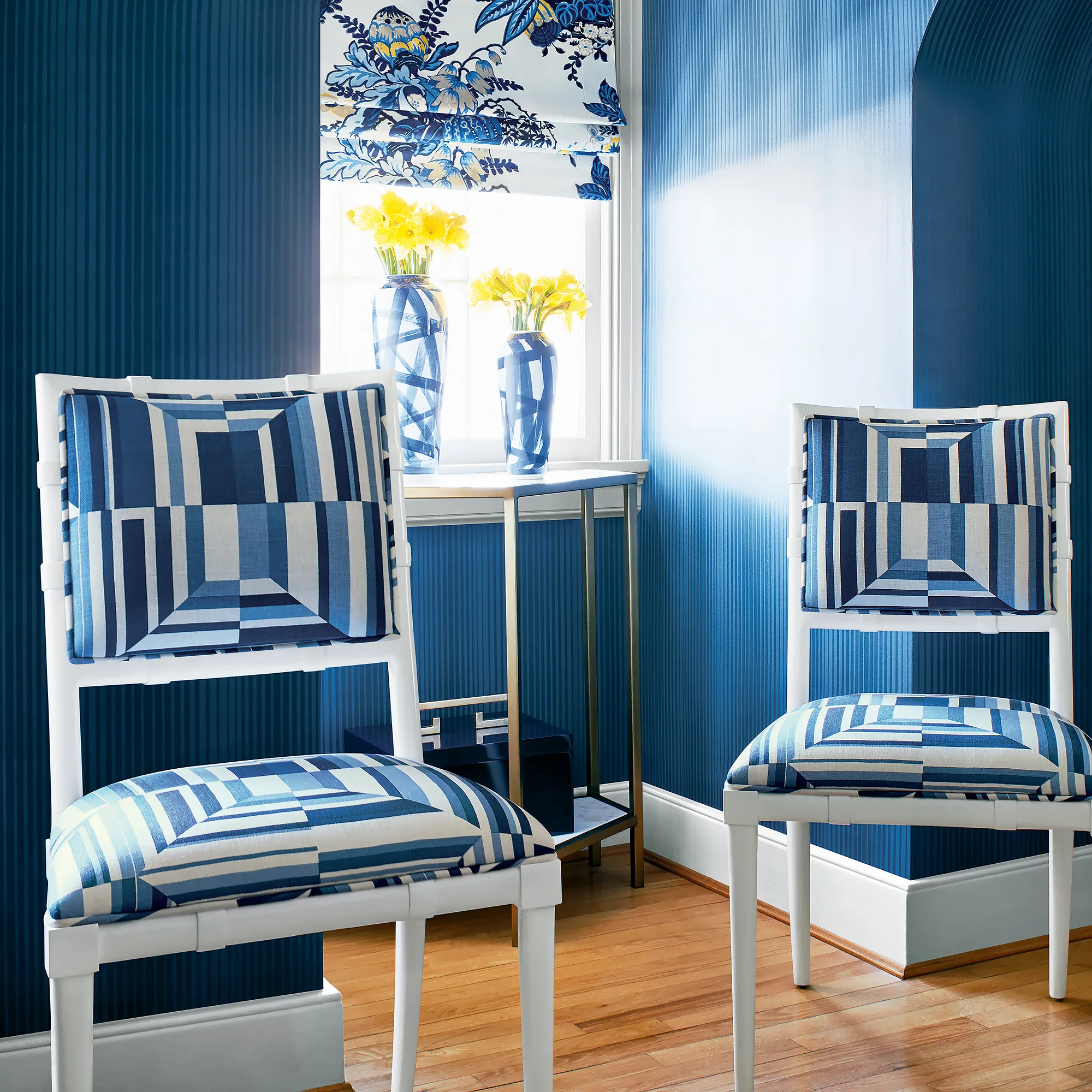 Anna French Ombre Stripe in Navy (AT9669)