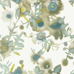 Thibaut Open Spaces in Beige and Teal (T13085)