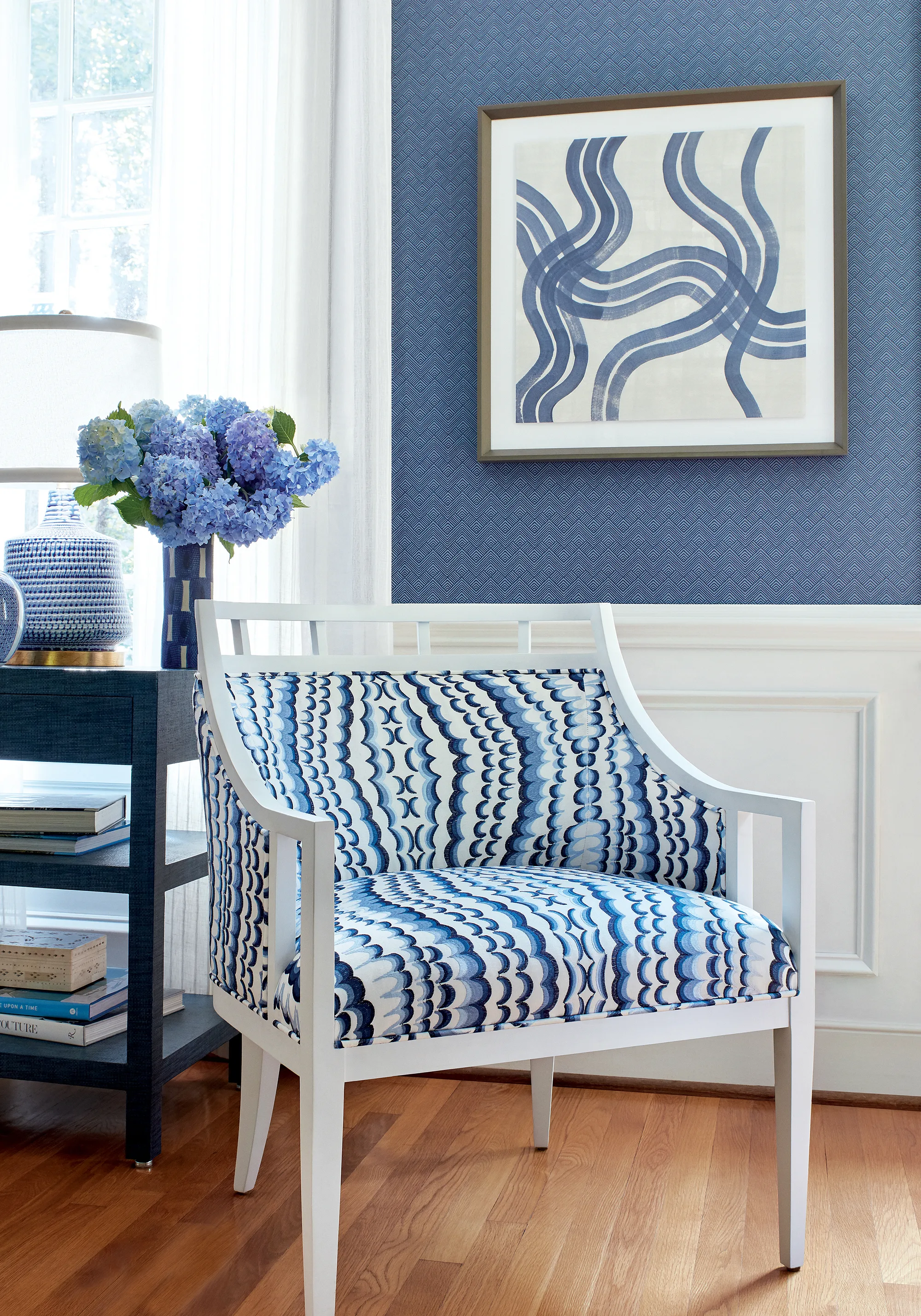 Thibaut Oslo Chevron in Navy (T2990)